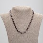 Garnet Necklace faceted oval, diameter 8-9×5-6 mm, 5-6 mm +-, length 45 cm +- with clasp