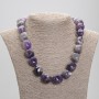 Amethyst Faceted Bead Necklace, diameter 12-17×14-15mm±, length 50cm± with clasp