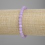 Kunzite bracelet smooth round bead, diameter 6mm±-, length 18cm±- stretch