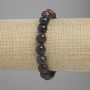 Garnet bracelet faceted bead, bead diameter 10mm+- , length 18cm+- stretch