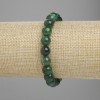 Emerald bracelet smooth bead, diameter 8mm+-, length 18cm+- stretch