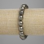 Bracelet Pyrite smooth round bead, diameter 10mm ±, length 18cm ± stretch