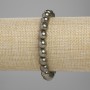 Pyrite bracelet smooth round bead, diameter 8mm+-, length 18cm+- stretch