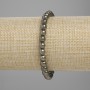 Pyrite bracelet smooth round bead, diameter 6mm+- , length 18cm+- stretch