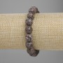 Bracelet Coffee Jasper faceted round bead, diameter 10mm±, length 18cm± stretch