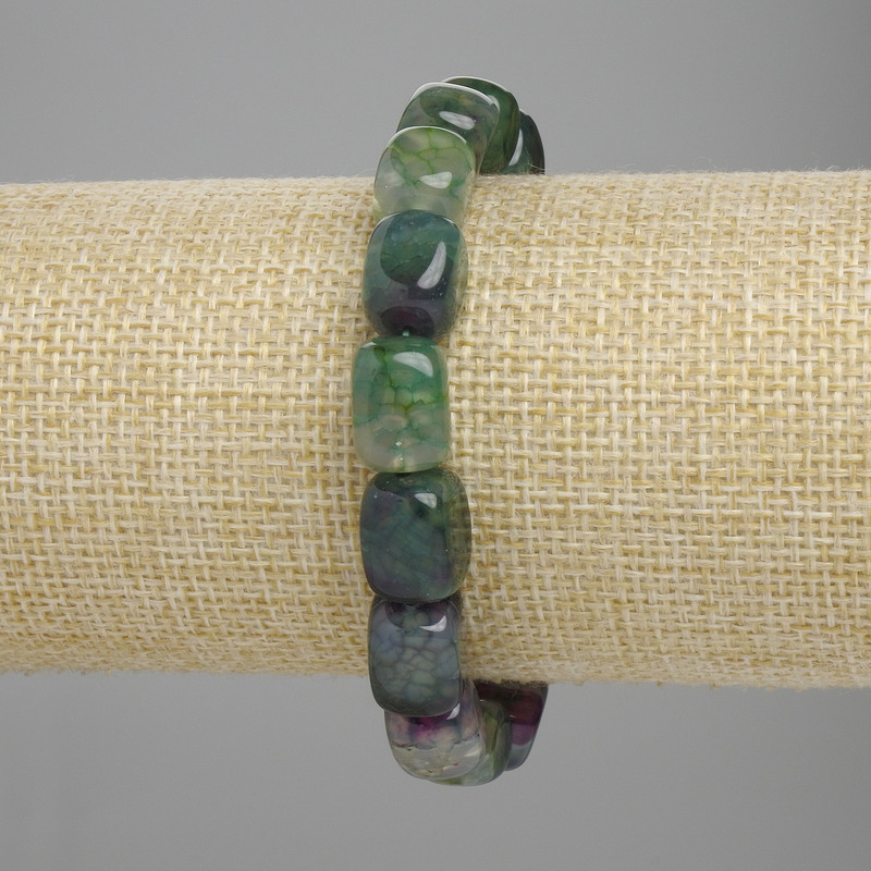 Agate bracelet baroque 11-13, 5x8, 5-9mm+-, length 18cm+- stretch