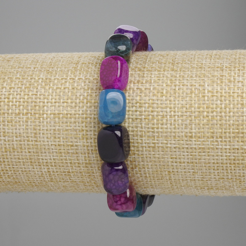 Agate bracelet, 12-13, 5×9-9, 5mm ±, length 18cm ± stretch