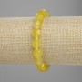 Bracelet Yellow Agate Faceted Cube, Diameter 8, 5x8, 5mm+- Beads 3mm+-, Length 18cm+- Stretch