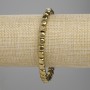 Hematite bracelet cube, diameter 5, 5x5, 5 mm ± golden color, length 18 cm ± stretch