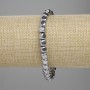 Hematite bracelet cube, diameter 5, 5x5, 5mm+- silver color, length 18cm+- stretch
