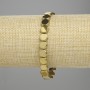 Hematite bracelet coin shape 8mm+- gold color, length 18cm+- stretch