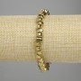 Hematite bracelet tumbled 6-8, 5x4-4, 5mm+- gold color, length 18cm+- stretch