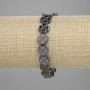Bracelet Hematite 'Clover' 10x10mm ±, length 18cm ± stretch