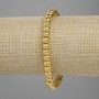 Lava bracelet with a gold-toned metal finish porous roundel 6x4, 5mm+- , length 18cm+- stretch