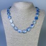 Kyanite necklace oval 16x12mm ±, length 50cm ± with clasp