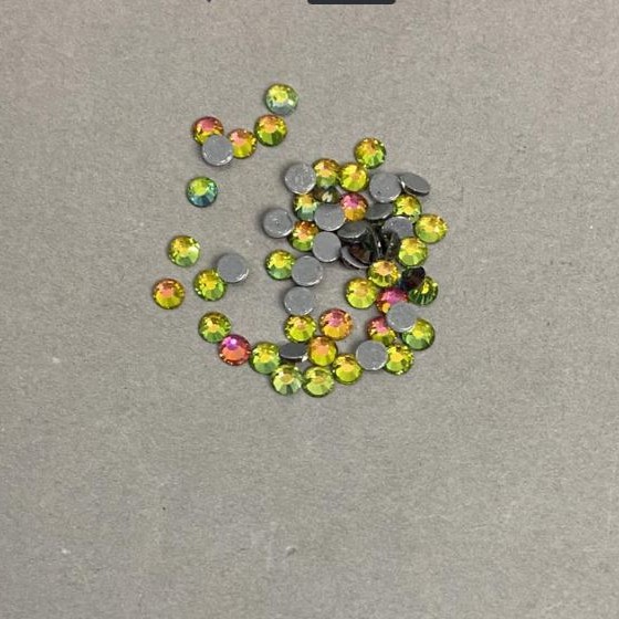 Multicolor rhinestones for cold fixing, diameter 4 mm ±, pack /300 g (+- )