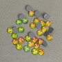 Multi-color rhinestones with cold fixation, diameter 6mm +- pack /295g (+ -)