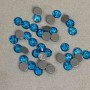 Light blue rhinestones for cold fixation, color blue, diameter 6mm+- pack /335g (+ -)