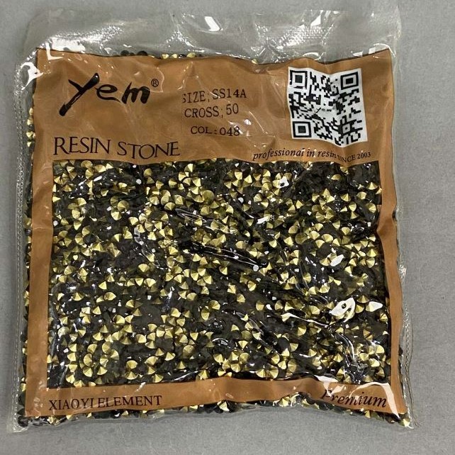 Black rhinestones, stone color black, diameter 4 mm +- pack /75 g (+ -)