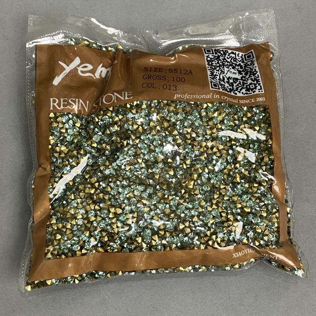 Rhinestones stones light blue, diameter 3mm+ - pack /105g (+ -)
