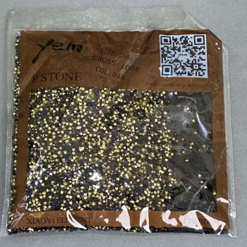 Black rhinestones stones color, diameter 2 mm+- pack /50 g (+ -)