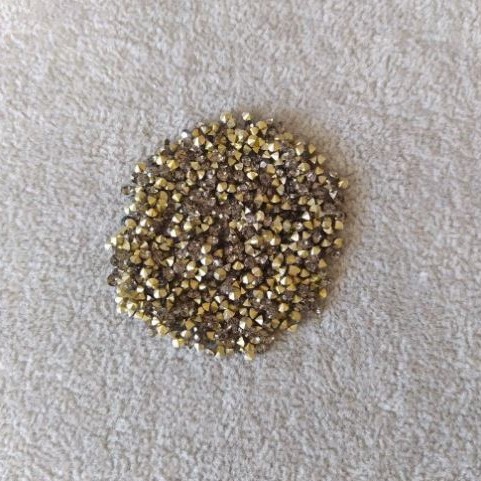 Gray rhinestones, stone-like, color gray, diameter 2.5 (±) mm, pack /4 g (±)