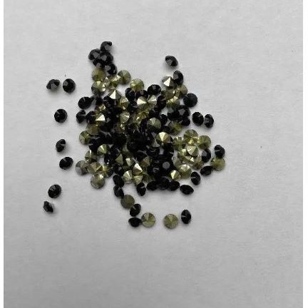 Black rhinestones stones color, diameter 3 (±) mm, pack / 4 g (±)