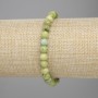 Bracelet Jadeite faceted bead, diameter 6mm ±, length 18cm ± stretch