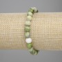 Jadeite bracelet faceted round bead, diameter 8mm+-, length 18cm+- stretch