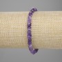 Amethyst bracelet faceted cube bead, diameter 5x5mm ±, length 18cm ± stretch