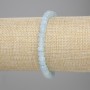 Aquamarine bracelet faceted rondelle, diameter 6x4mm +/-, length 18cm +/- stretch