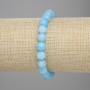 Aquamarine bracelet faceted bead, diameter 8mm ±, length 18cm ± stretch