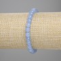 Aquamarine bracelet, smooth round bead, diameter 6mm +/-, length 18cm +/-, stretch