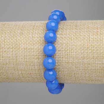 Apatite bracelet, smooth round bead, diameter 10mm+- , length 18cm+- stretch