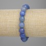 Blue Aventurine bracelet, smooth bead, diameter 10mm+-, length 18cm+- stretch