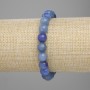 Bracelet Blue Aventurine smooth bead, diameter 8.5 mm±, length 18 cm± stretch