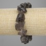 Bracelet raw smoky quartz unprocessed stone, diameter 14-20x10-20mm+-, length 18cm+- stretch