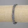 Sapphire bracelet, unprocessed natural stone, diameter 5-8x5-7mm +/-, length 18cm +/- stretch