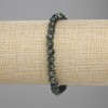 Seraphinite bracelet, faceted round bead, diameter 6mm ±, length 18cm ± stretch