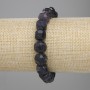 Sugilite bracelet faceted cube, diameter 10x10mm +/-, length 18cm +/- stretch