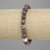 Obsidian bracelet smooth bead, diameter 8mm±, length 18cm± stretch