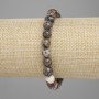 Obsidian bracelet smooth bead, diameter 8mm±, length 18cm± stretch