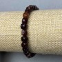 Bracelet Hessonite faceted cube 6x6mm +-, length 18cm + - stretch