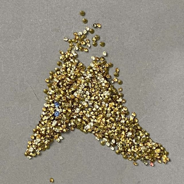 Rhinestones assorted color mix, diameter 2mm+- pack /85g (+ -)