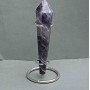 Amethyst natural stone souvenir cone-shaped pencil with geodes 136x28mm ± weight 120 g. with stand