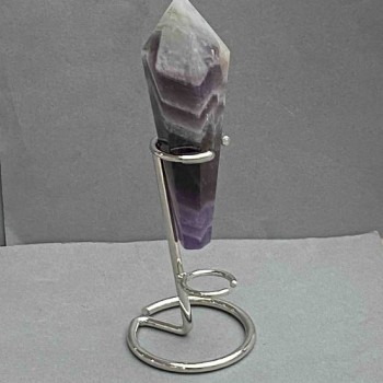 Amethyst natural stone souvenir pencil cone 124x34mm ± weight 160g with stand