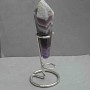 Amethyst natural stone souvenir pencil cone 124x34mm ± weight 160g with stand