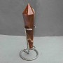 Natural agate gemstone souvenir pencil-cone with geodes 138x32mm ± weight 153g with stand