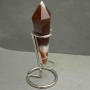 Natural agate geode souvenir cone-shaped pencil 120x30 mm ± weight 115 g with stand
