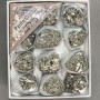 Pyrite souvenir stone sorted by size (price per box) 9x8cm+